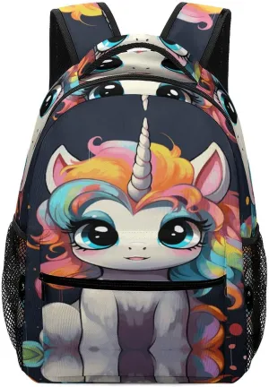 Small Backpacks Personalized Cute with Colorful Hairstyle Printing Travel Bag Lightweight Travel Backpack For Women Men