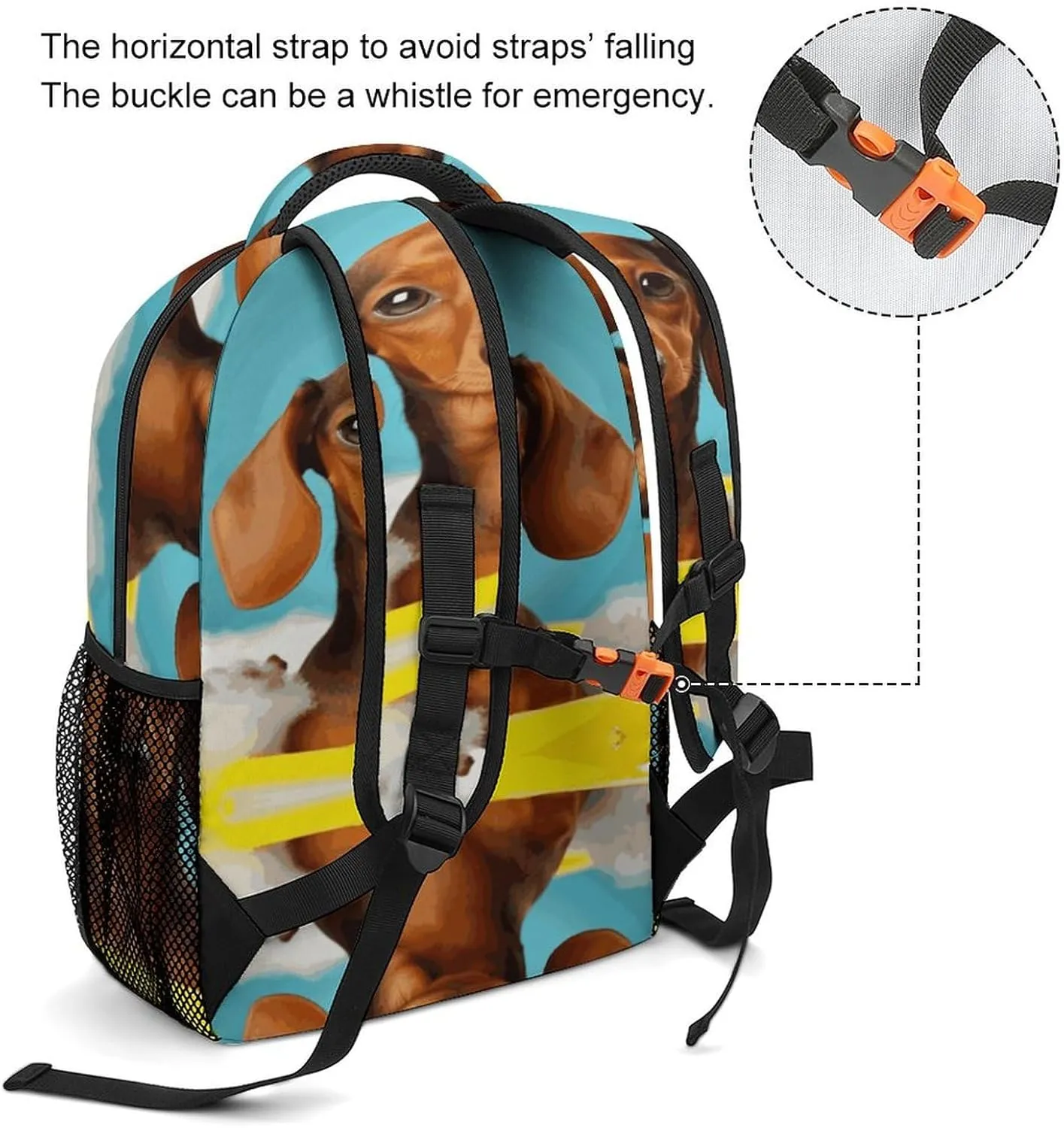 Small Backpacks Personalized Dachshund Dog Printing Travel Bag Lightweight Travel Backpack For Women Men