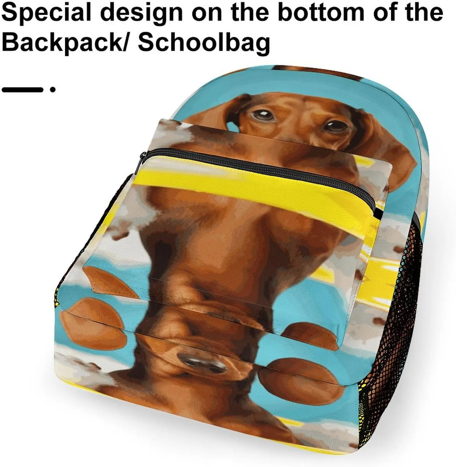 Small Backpacks Personalized Dachshund Dog Printing Travel Bag Lightweight Travel Backpack For Women Men