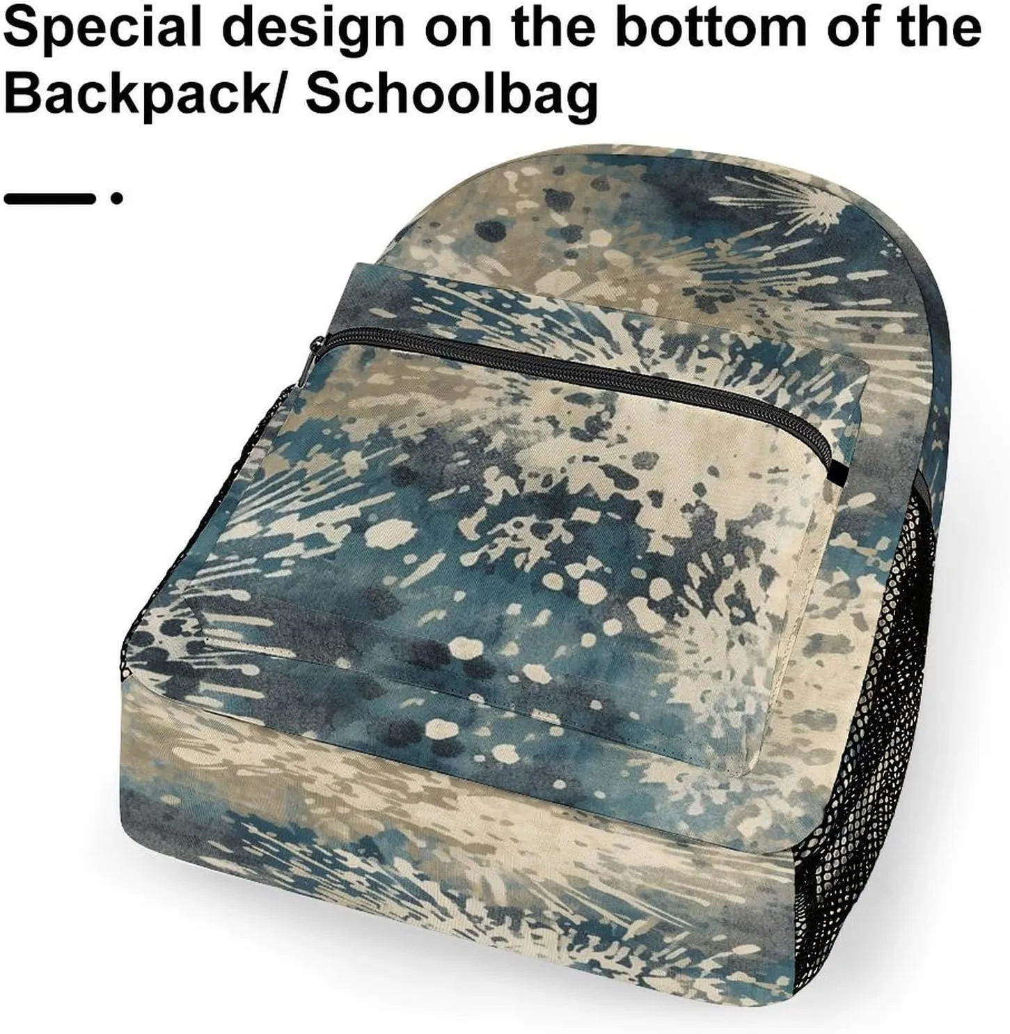 Small Backpacks Personalized Dark Blue Pattern Printing Travel Bag Lightweight Travel Backpack For Women Men