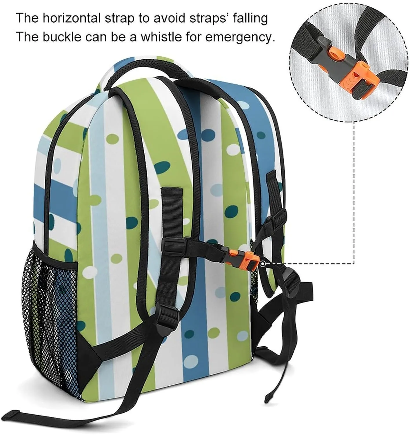 Small Backpacks Personalized Dots And Stripes Printing Travel Bag Lightweight Travel Backpack For Women Men