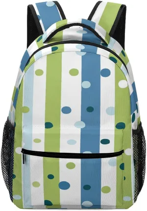 Small Backpacks Personalized Dots And Stripes Printing Travel Bag Lightweight Travel Backpack For Women Men