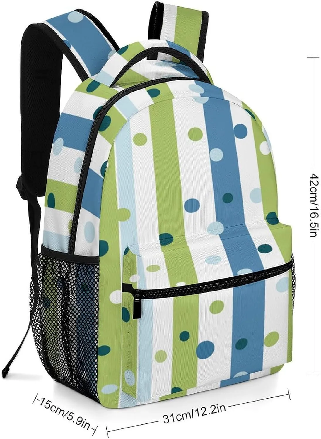 Small Backpacks Personalized Dots And Stripes Printing Travel Bag Lightweight Travel Backpack For Women Men