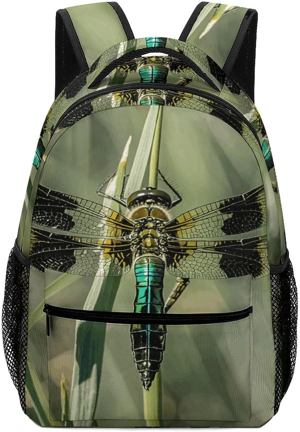 Small Backpacks Personalized Dragonfly Black Printing Travel Bag Lightweight Travel Backpack For Women Men