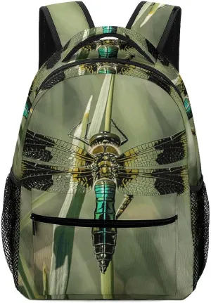 Small Backpacks Personalized Dragonfly Black Printing Travel Bag Lightweight Travel Backpack For Women Men