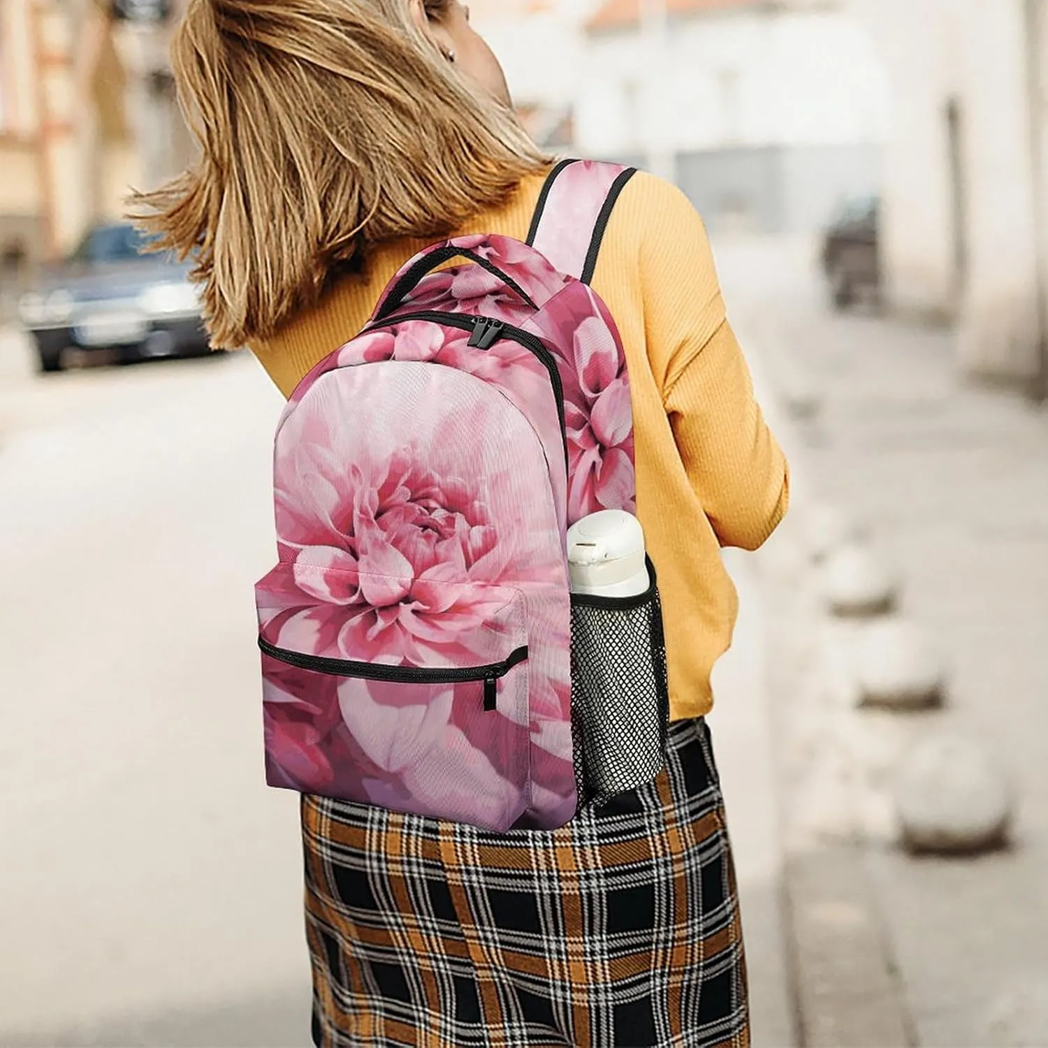 Small Backpacks Personalized Flower Printing Travel Bag Lightweight Travel Backpack For Women Men