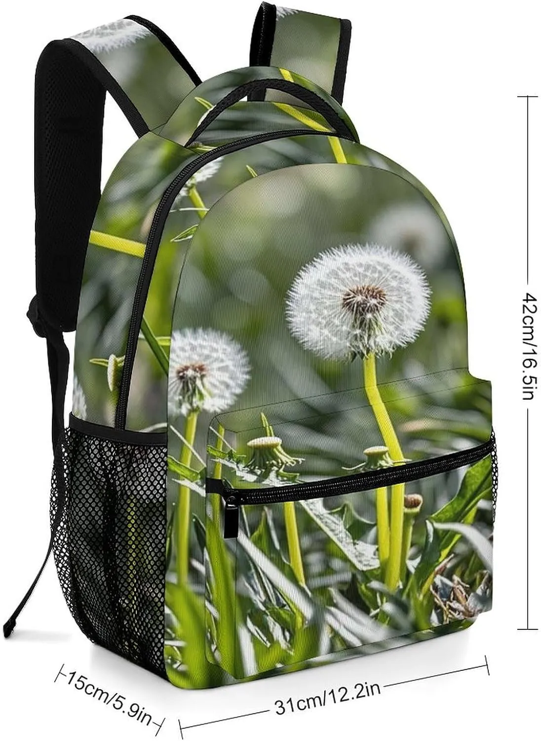 Small Backpacks Personalized Flower Stem Printing Travel Bag Lightweight Travel Backpack For Women Men