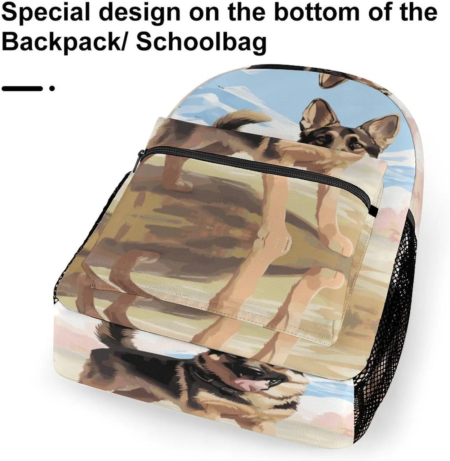Small Backpacks Personalized German Shepherd Printing Travel Bag Lightweight Travel Backpack For Women Men