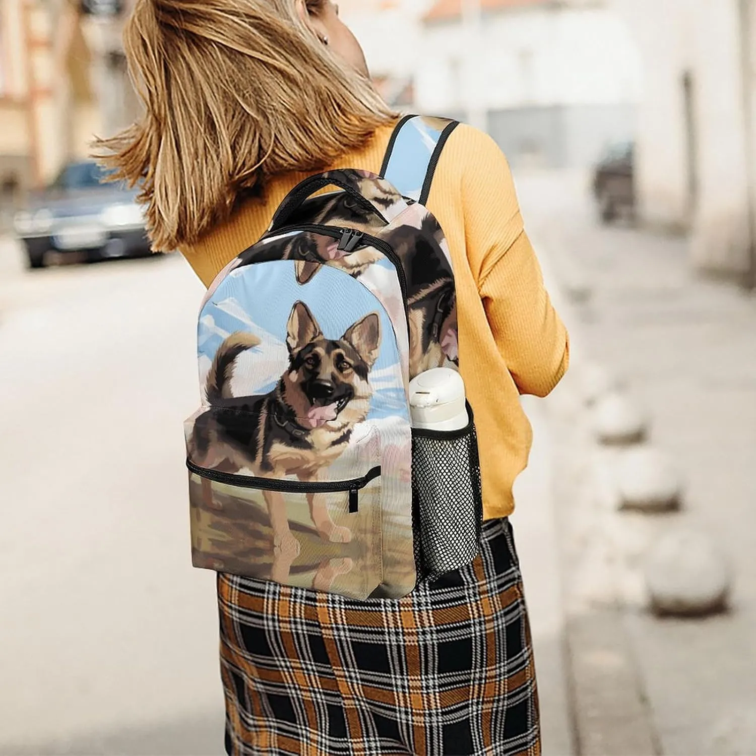 Small Backpacks Personalized German Shepherd Printing Travel Bag Lightweight Travel Backpack For Women Men