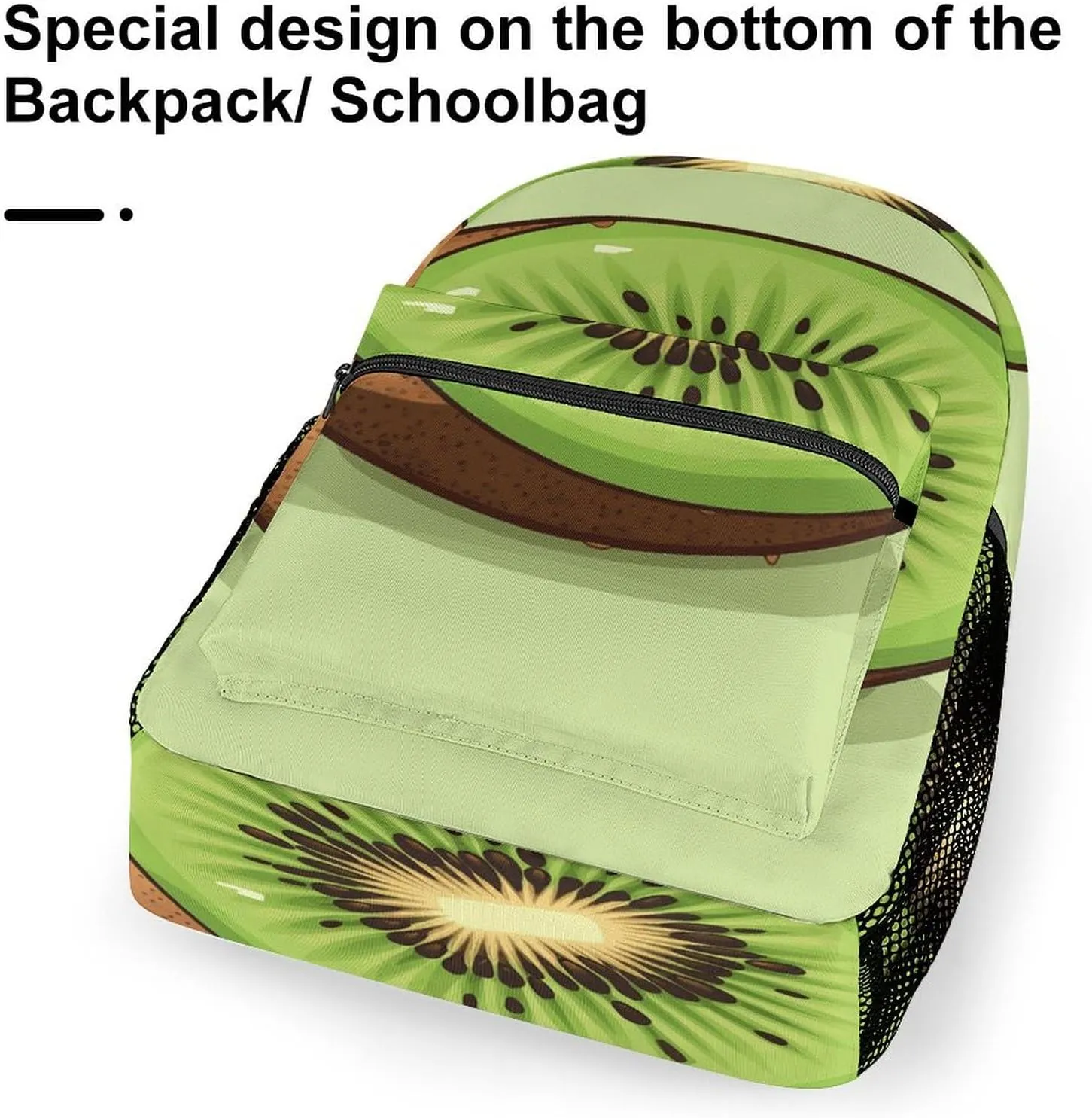 Small Backpacks Personalized Half Kiwi Printing Travel Bag Lightweight Travel Backpack For Women Men