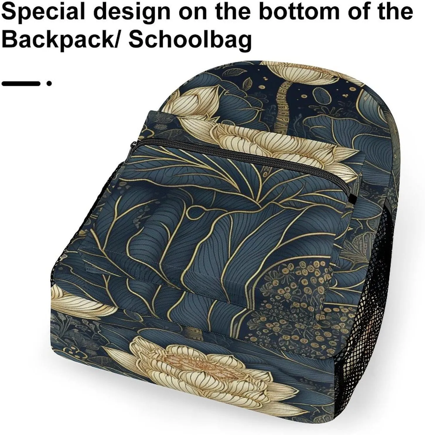 Small Backpacks Personalized Intricate Flowers Printing Travel Bag Lightweight Travel Backpack For Women Men
