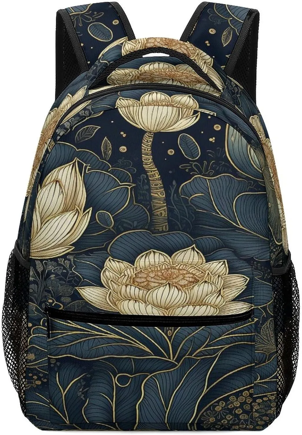 Small Backpacks Personalized Intricate Flowers Printing Travel Bag Lightweight Travel Backpack For Women Men