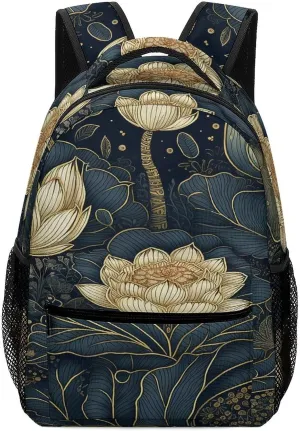 Small Backpacks Personalized Intricate Flowers Printing Travel Bag Lightweight Travel Backpack For Women Men