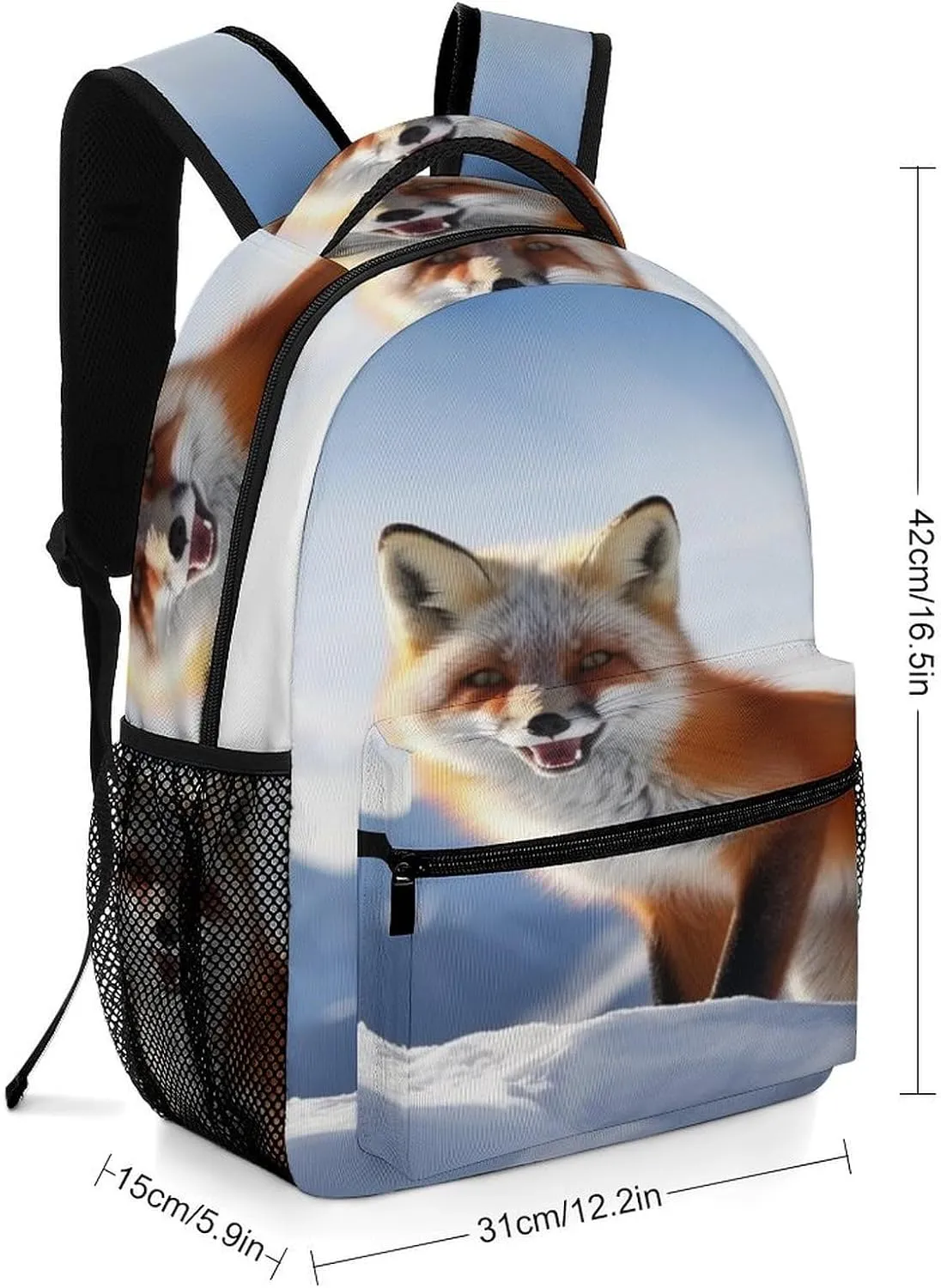 Small Backpacks Personalized Little Animals On The Snow Printing Travel Bag Lightweight Travel Backpack For Women Men