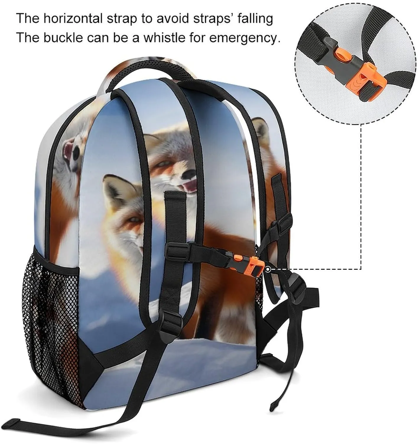 Small Backpacks Personalized Little Animals On The Snow Printing Travel Bag Lightweight Travel Backpack For Women Men