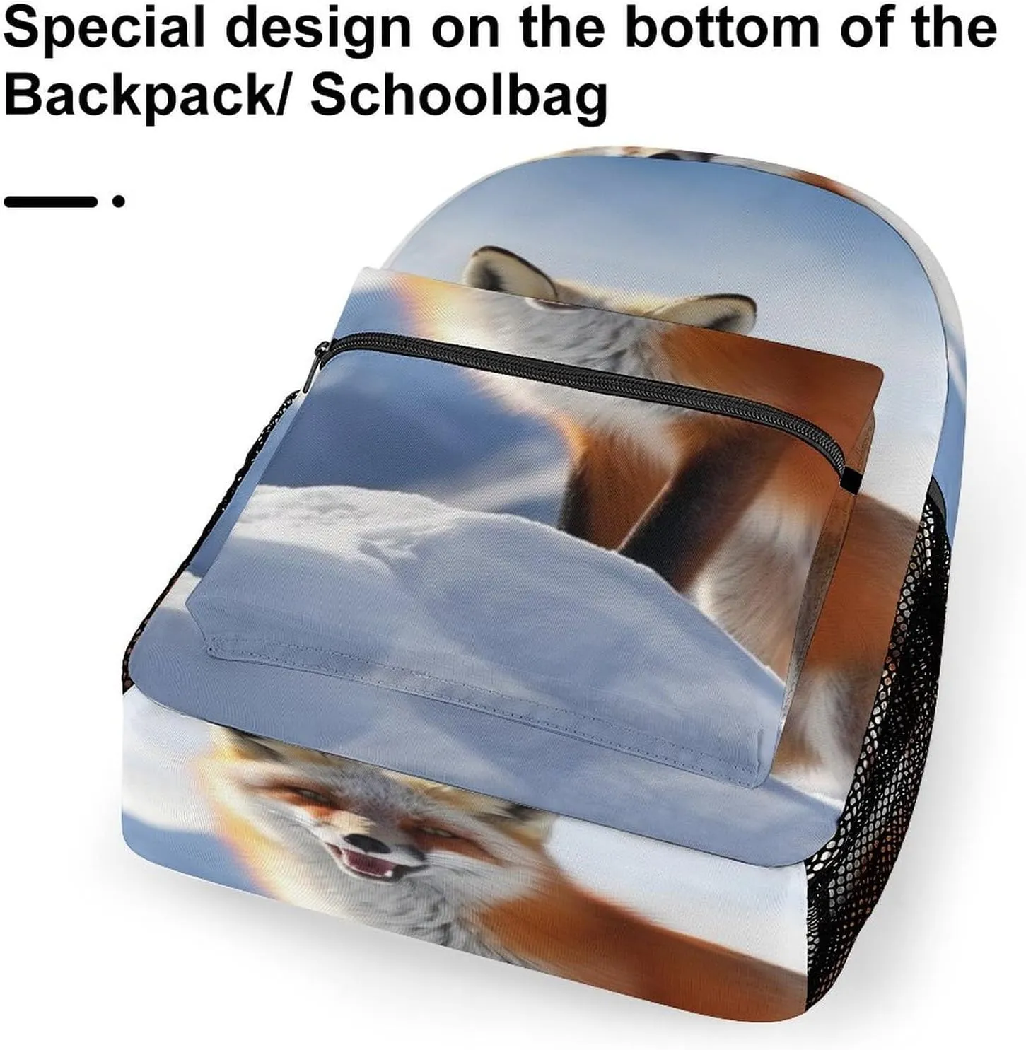 Small Backpacks Personalized Little Animals On The Snow Printing Travel Bag Lightweight Travel Backpack For Women Men