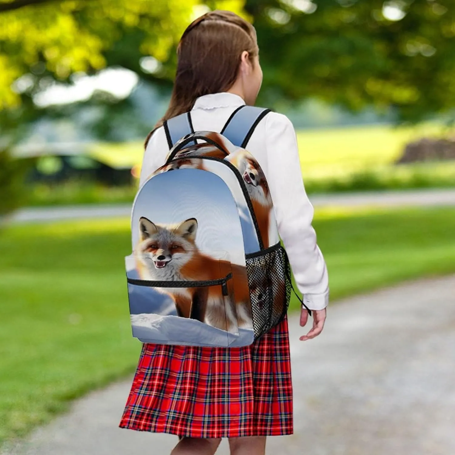 Small Backpacks Personalized Little Animals On The Snow Printing Travel Bag Lightweight Travel Backpack For Women Men