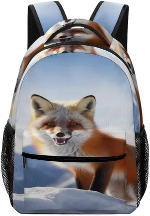 Small Backpacks Personalized Little Animals On The Snow Printing Travel Bag Lightweight Travel Backpack For Women Men