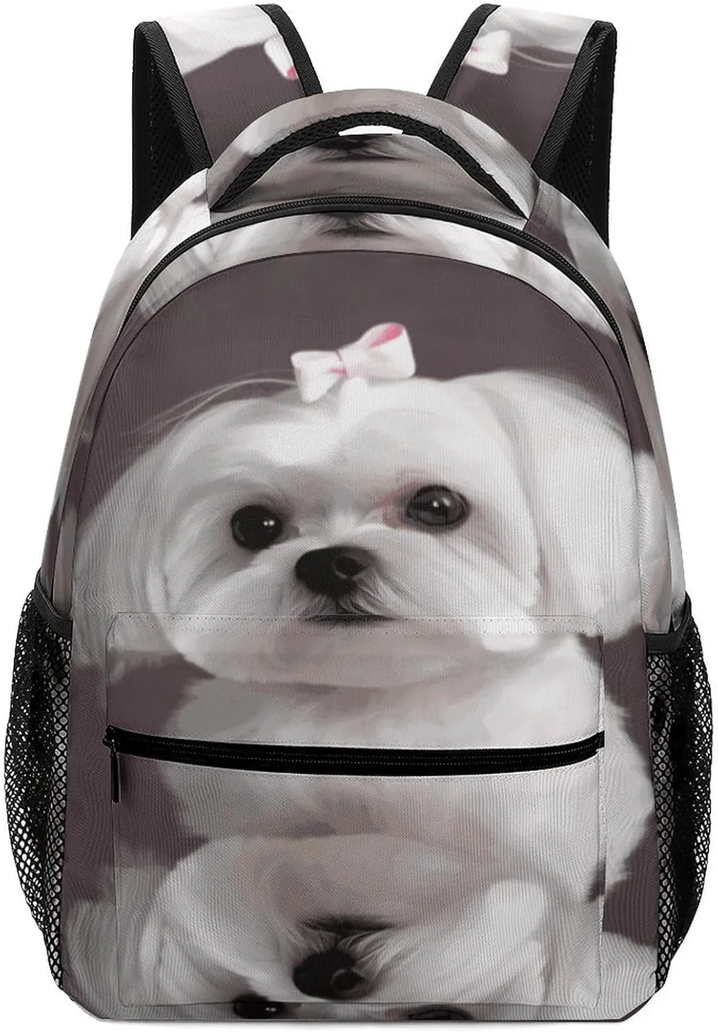 Small Backpacks Personalized Lovely Maltese Dog Printing Travel Bag Lightweight Travel Backpack For Women Men