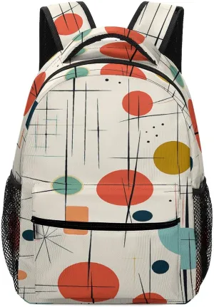 Small Backpacks Personalized Modern Mid Century Printing Travel Bag Lightweight Travel Backpack For Women Men