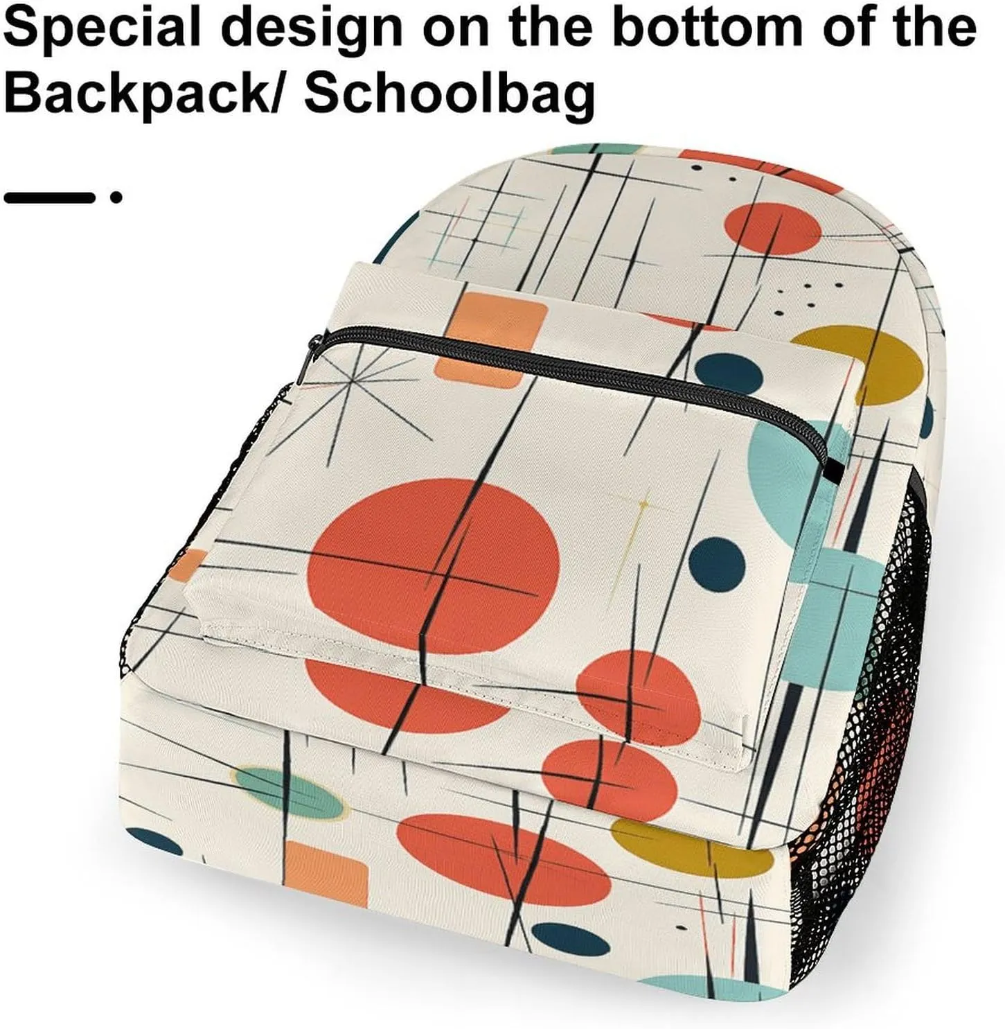 Small Backpacks Personalized Modern Mid Century Printing Travel Bag Lightweight Travel Backpack For Women Men