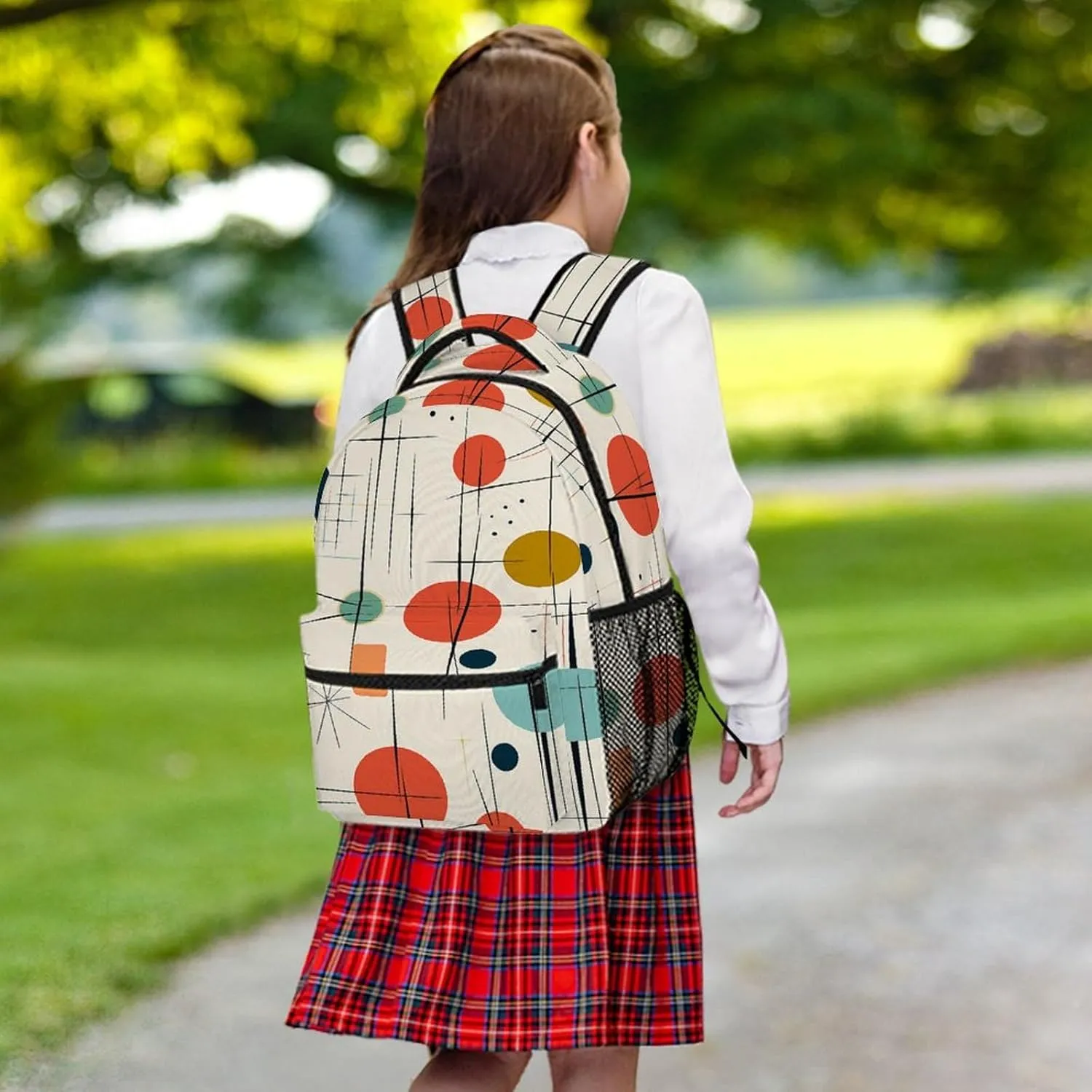 Small Backpacks Personalized Modern Mid Century Printing Travel Bag Lightweight Travel Backpack For Women Men
