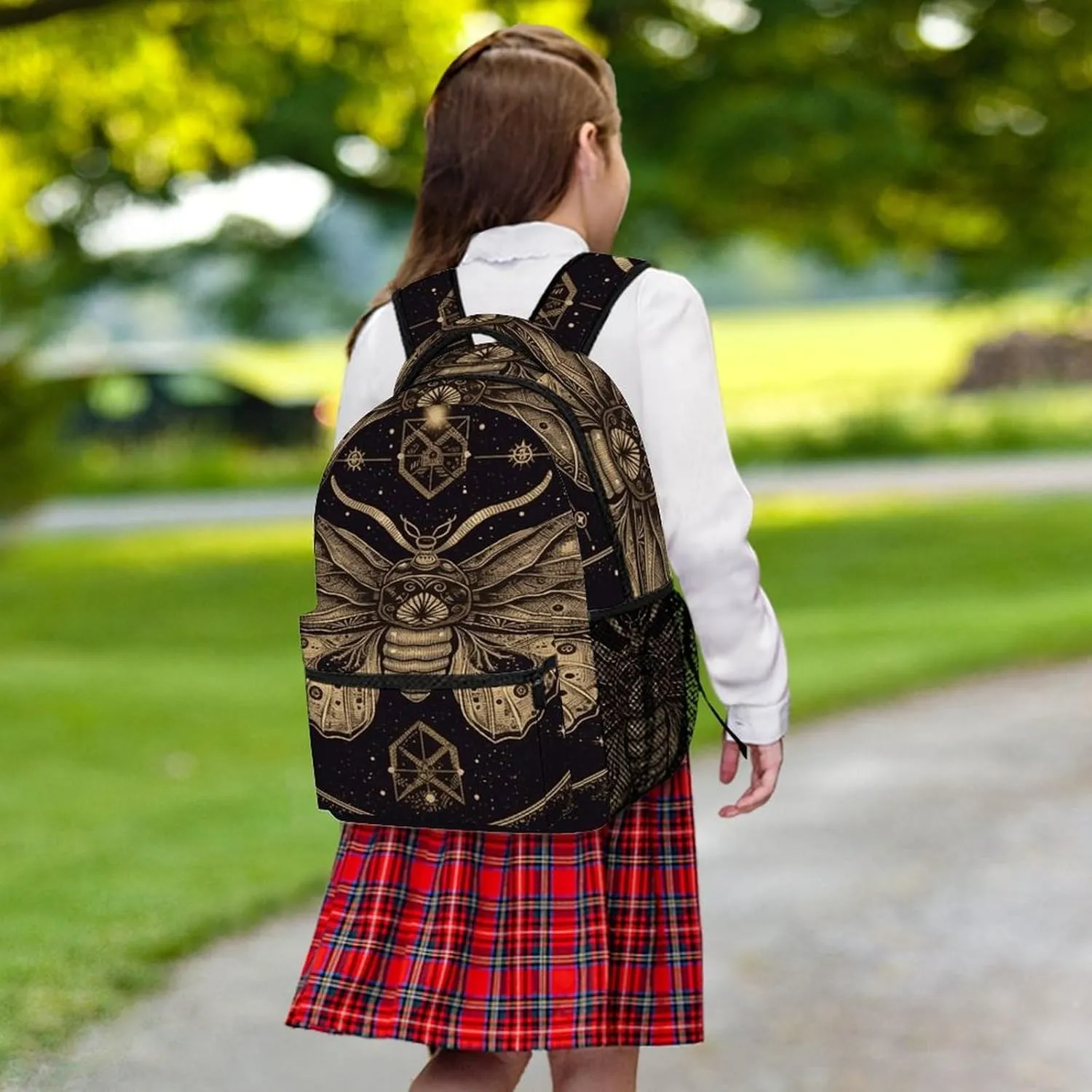 Small Backpacks Personalized Moth Printing Travel Bag Lightweight Travel Backpack For Women Men