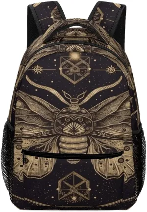 Small Backpacks Personalized Moth Printing Travel Bag Lightweight Travel Backpack For Women Men
