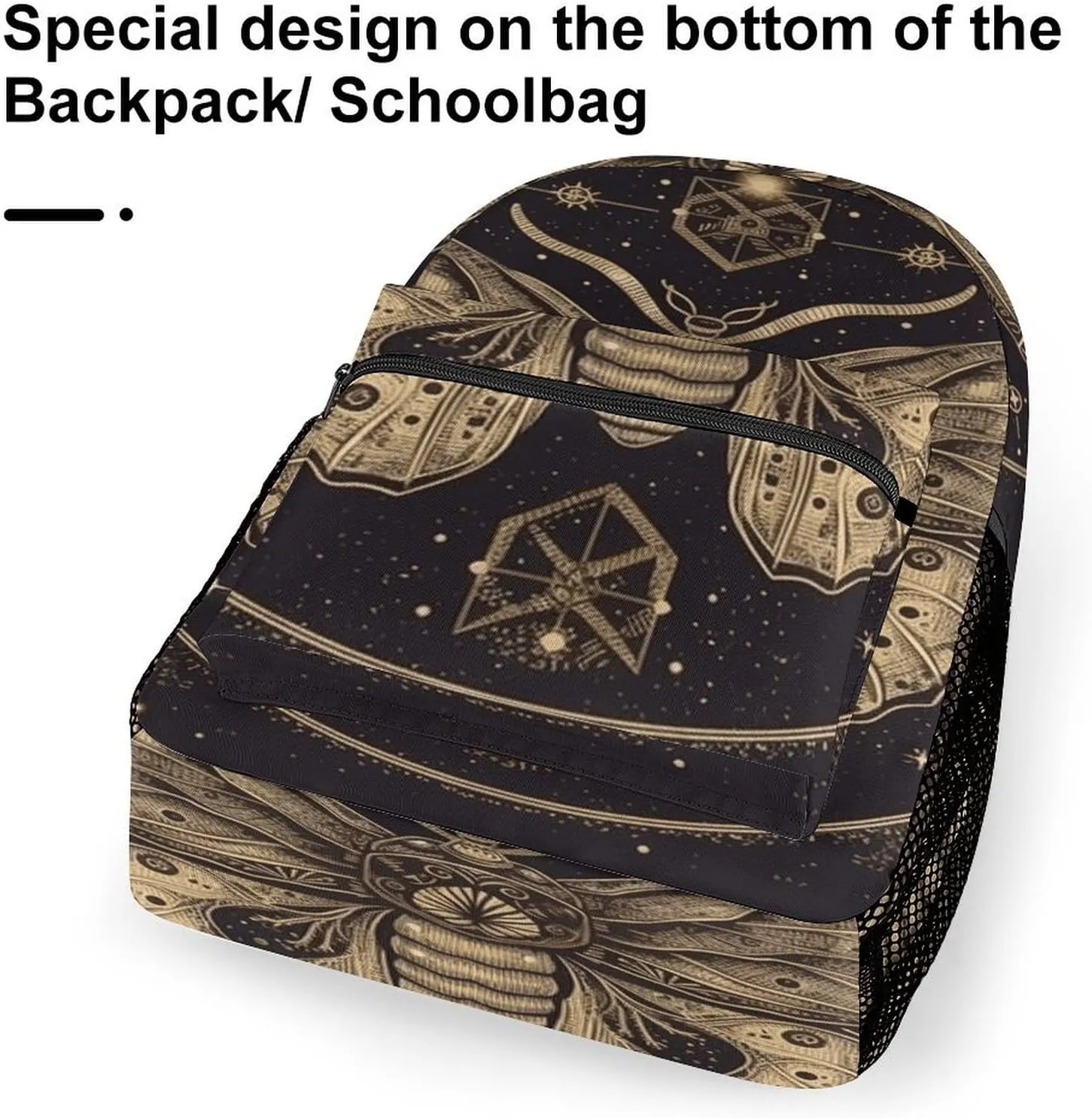 Small Backpacks Personalized Moth Printing Travel Bag Lightweight Travel Backpack For Women Men