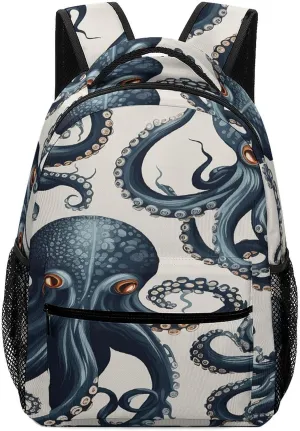 Small Backpacks Personalized Octopus Pattern Printing Travel Bag Lightweight Travel Backpack For Women Men