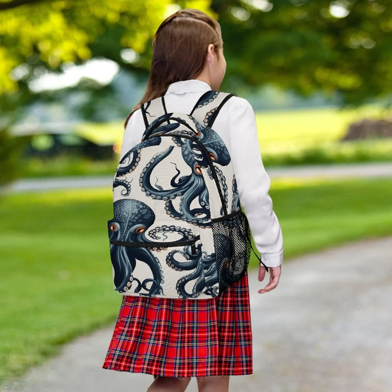 Small Backpacks Personalized Octopus Pattern Printing Travel Bag Lightweight Travel Backpack For Women Men