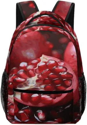 Small Backpacks Personalized Pomegranate Fruit Printing Travel Bag Lightweight Travel Backpack For Women Men
