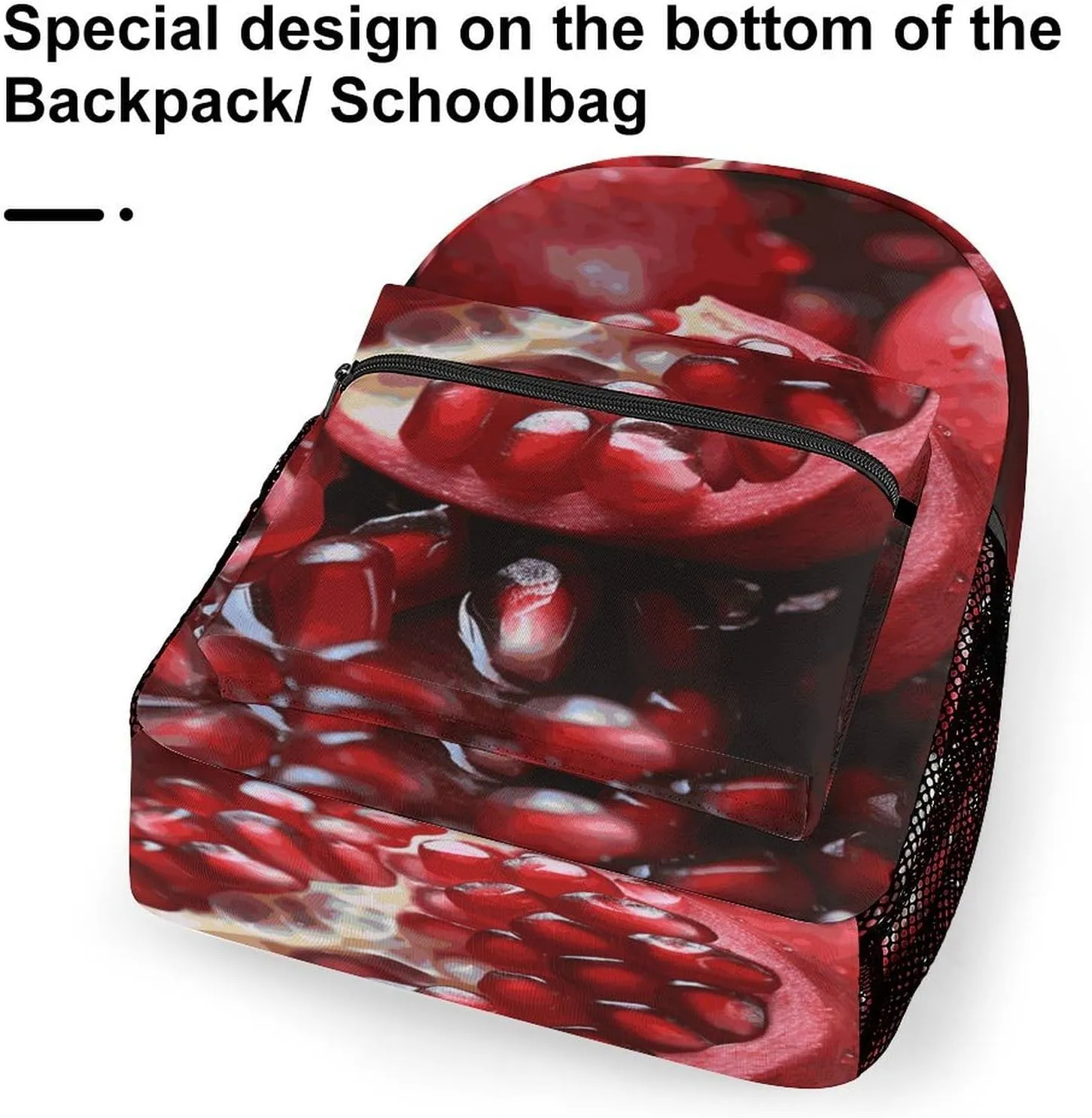 Small Backpacks Personalized Pomegranate Fruit Printing Travel Bag Lightweight Travel Backpack For Women Men