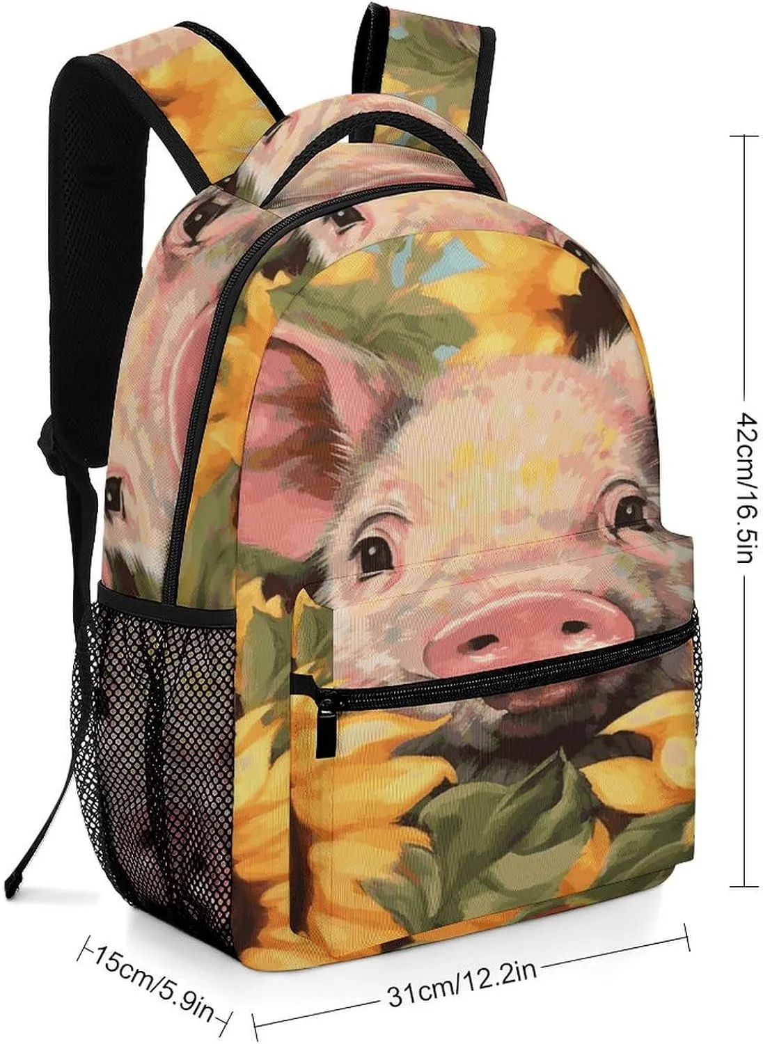 Small Backpacks Personalized Smiling Printing Travel Bag Lightweight Travel Backpack For Women Men