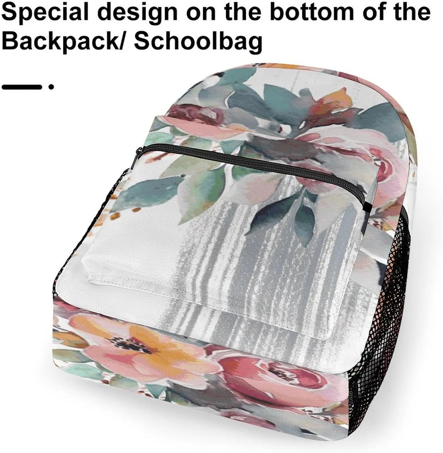 Small Backpacks Personalized Watercolor Floral Printing Travel Bag Lightweight Travel Backpack For Women Men