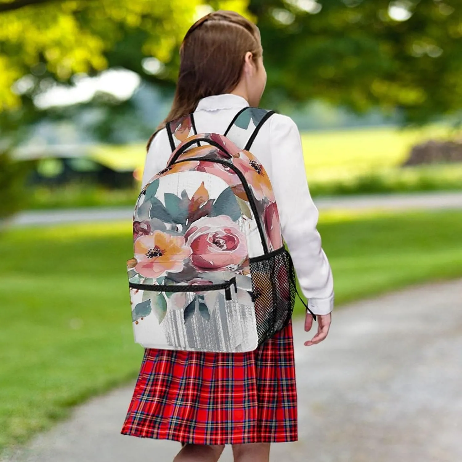 Small Backpacks Personalized Watercolor Floral Printing Travel Bag Lightweight Travel Backpack For Women Men