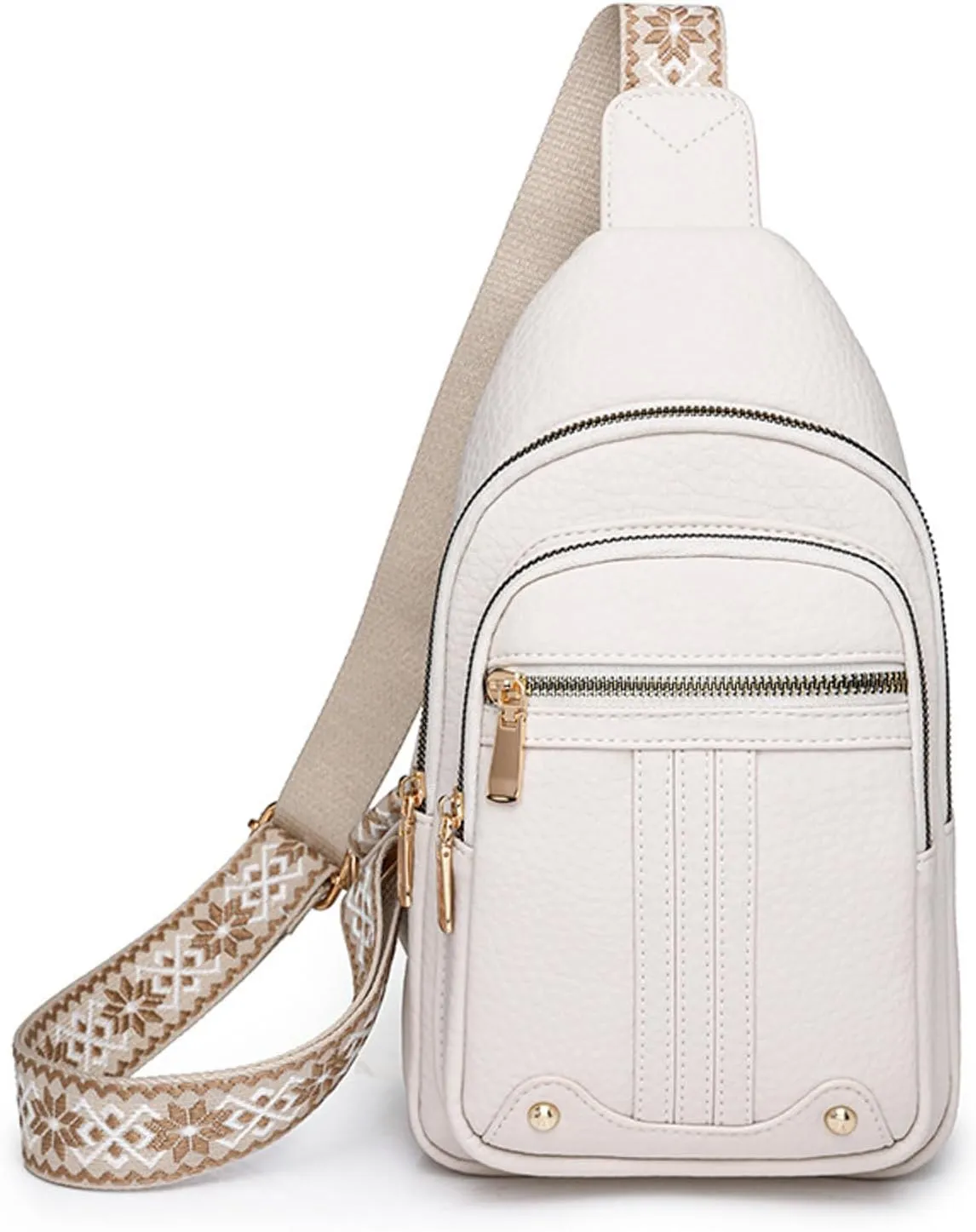 Small Sling Backpack Crossbody Bag Men Messenger Bag Fashionable New Pattern Simple Solid Color Layer Large