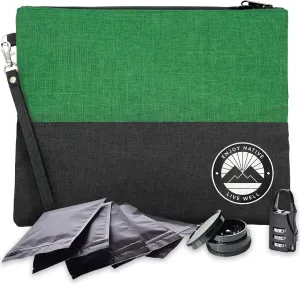 Smell Proof Bag with Lock 11" x 9", Smell Proof Container, Dog Tested Odor resistant Bags, Best Zipper odor sealing pouch for Herbs, Coffee & Travel Medicine, Scent resistent Containers