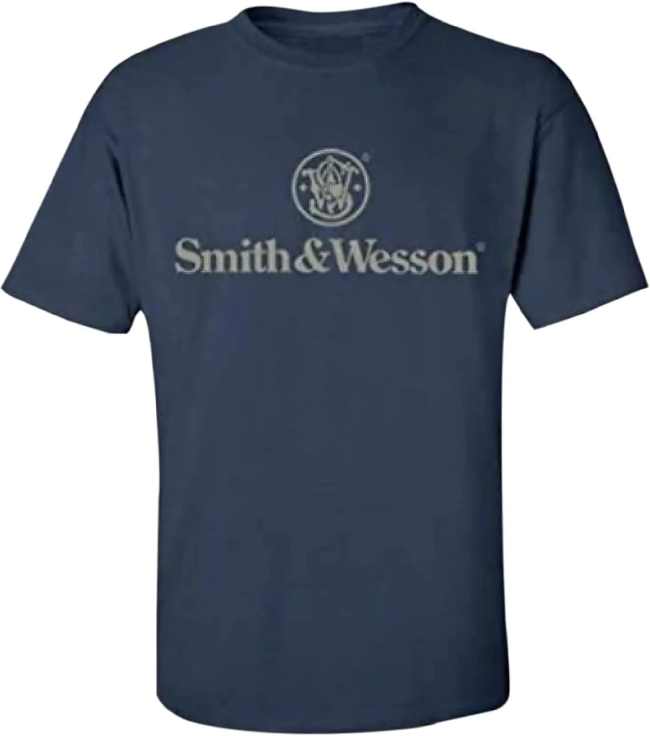 Smith & Wesson Officially Licensed Men's T-Shirt, S&W Circle American Flag, Digital Camo & Filigree Filled Logo Tee
