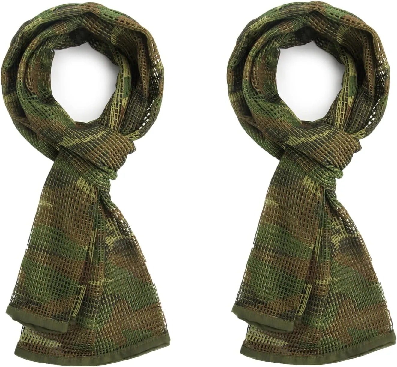 Sniper Veil Camo Netting - 71"x36" Tactical Scarf for Hunting, 2pcs Multi-Purpose Ghillie Veil for Gun Wrap