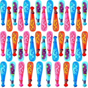 Sonarun 40 Pack 18 Inch Inflatable Baseball Bats Inflatable Toy Bat Baseball Bat Inflates for Carnival Birthday Swimming Pool Baseball Theme Party Favors