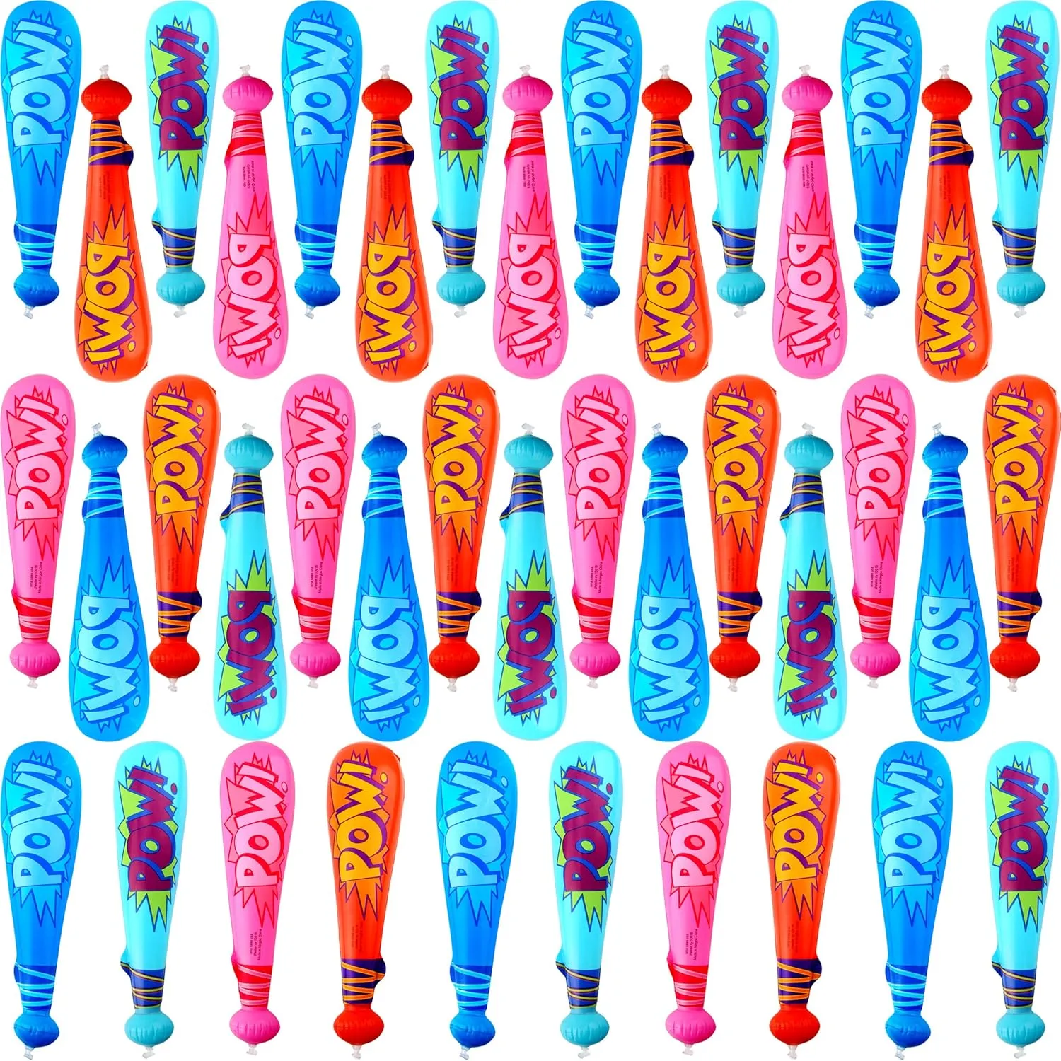 Sonarun 40 Pack 18 Inch Inflatable Baseball Bats Inflatable Toy Bat Baseball Bat Inflates for Carnival Birthday Swimming Pool Baseball Theme Party Favors