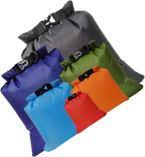 Sosoport 6Pcs Roll Dry Bag Multipurpose Compression Pouch for Adventure Drifting Tear Resistant Design Clothes Gear From Water Dirt for Outdoor Activities