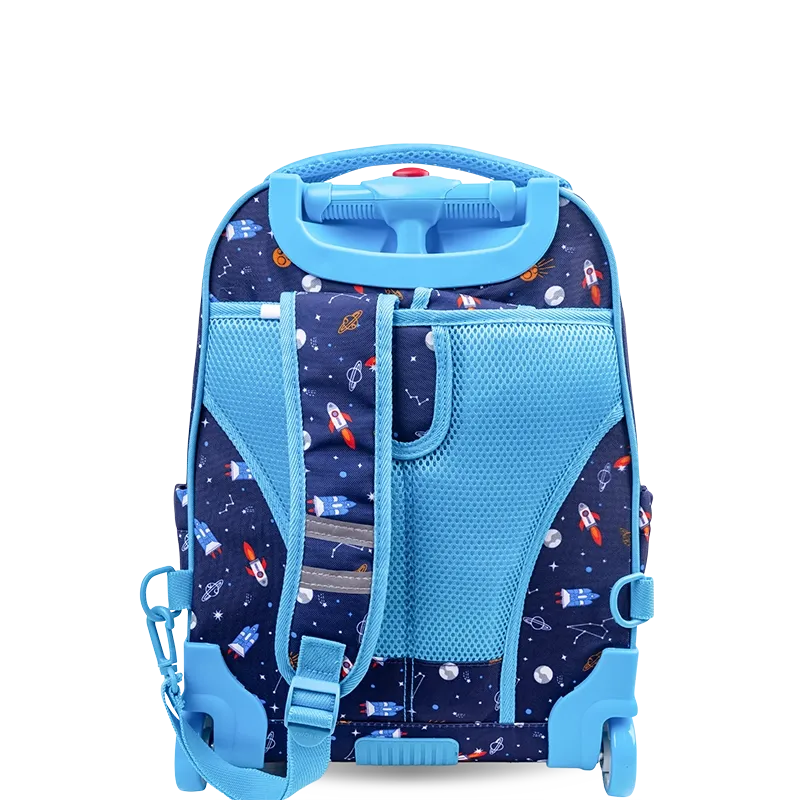 Sparkle 15 Inch Kids Rolling Backpack / Carry On in Robot