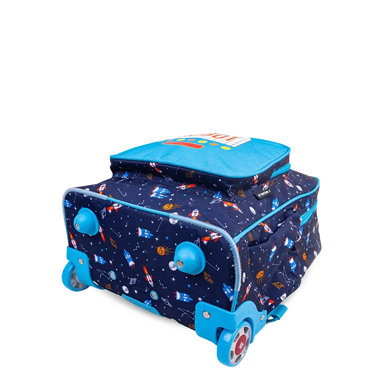 Sparkle 15 Inch Kids Rolling Backpack / Carry On in Robot