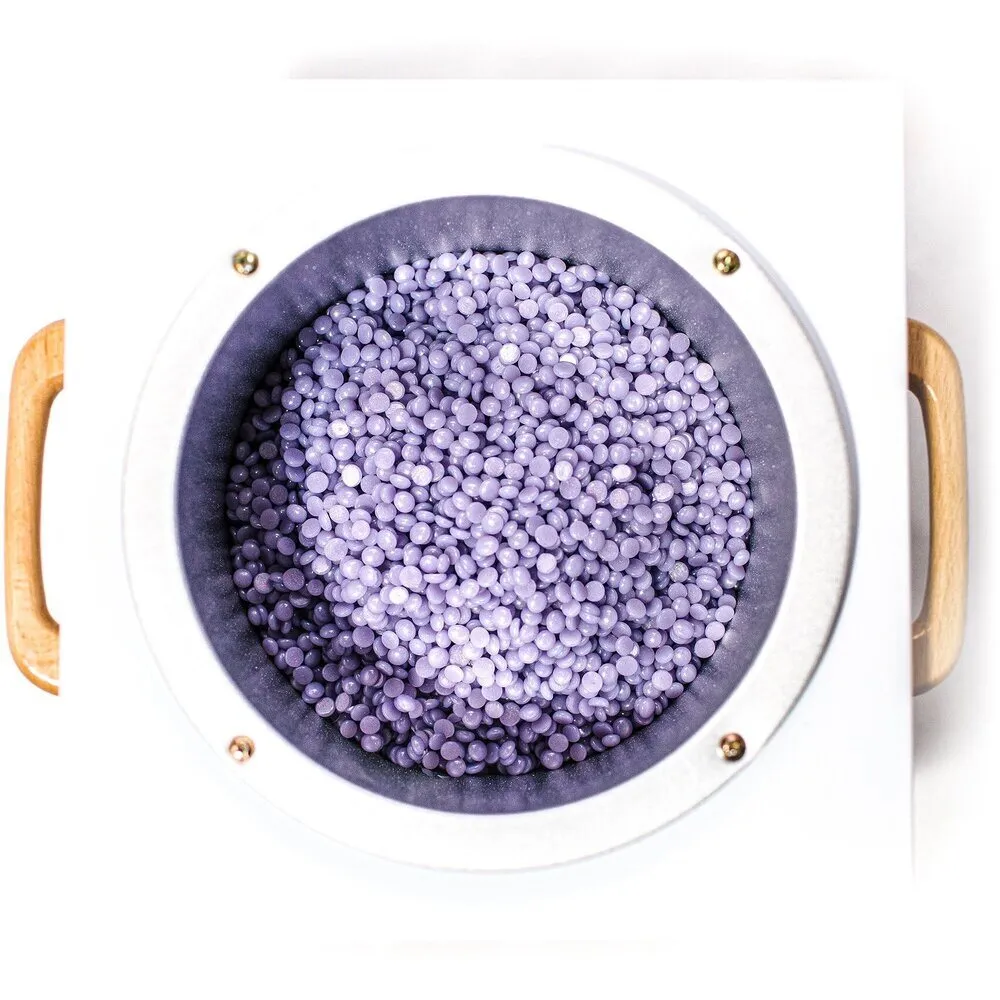 Sparkle Lilac - Stripless Hard Wax Beads / 2 lb Bag / Case of 4 Bags = 8 lbs Total by Dermwax Elite