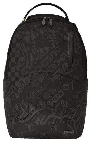 Sprayground 3AM Check Pattern DLX Backpack In Black Grey