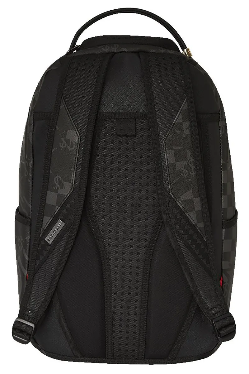 Sprayground 3AM Check Pattern DLX Backpack In Black Grey