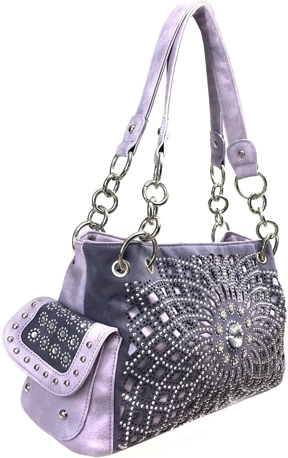 Star Flower Concealed Carry Purse Rhinestone Western Handbag