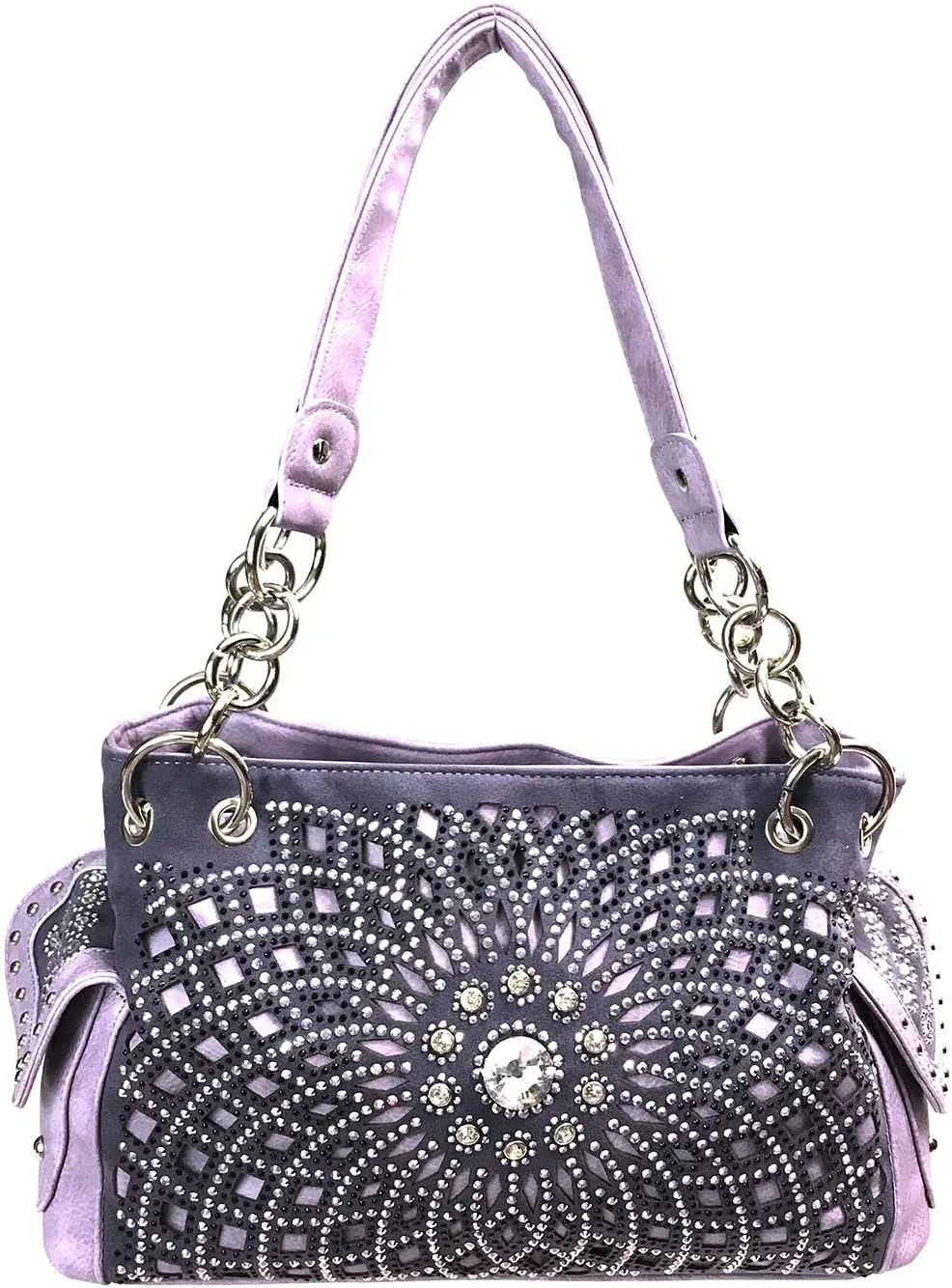 Star Flower Concealed Carry Purse Rhinestone Western Handbag